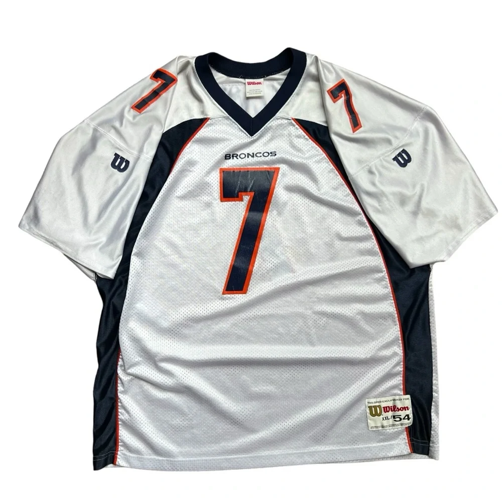 Vintage 90s Wilson - Denver Broncos John Elway #7 NFL Jersey - White XXL - Picture 5 of 9